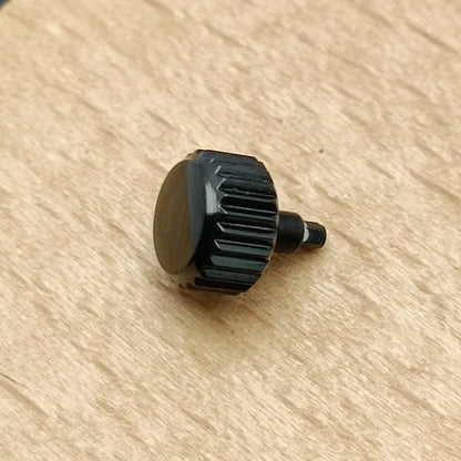 Screw-on case replacement crown, high-quality engraved and signed 'S', fits NH/35 and NH/36 movements, 3 styles with crown tube stem