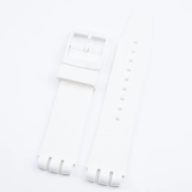High Quality Soft Silicone Rubber Watch Band Accessories, Colorful, for Swatch 24x22mm Strap, for IRONY SCUBA 200 Belt Buckle