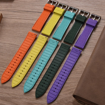 Cinturino per orologio in gomma a mosaico FKM di alta qualità, cinturini per orologio a sgancio rapido da 20 mm/22 mm, cinturino per immersioni morbido e impermeabile