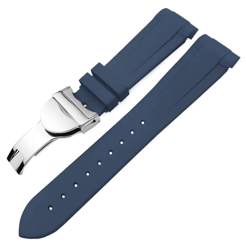 Каучуковый ремешок для часов, 20 мм 22 мм, для Tudor Black Bay PELAGOS, высокое качество, черный, синий, красный, силикон, раскладывающаяся застежка