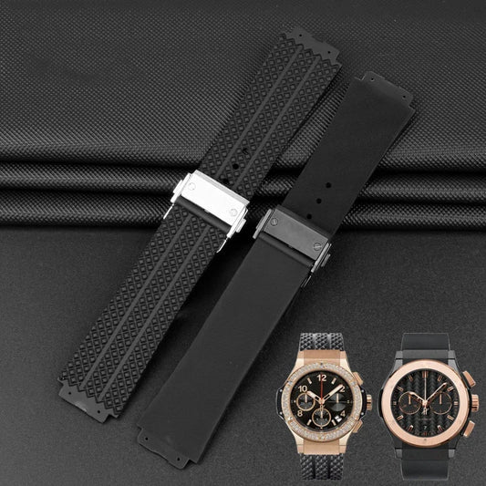 Watch strap for HUBLOT BIG BANG, Silicone, 26mm x 19mm, 25mm x 17mm, waterproof, for men, rubber watch band