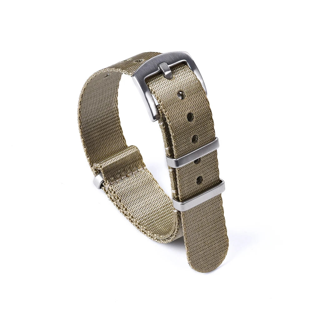 Premium Quality Nylon Fabric Seat Belts, 20mm 22mm, Army Sport Watch Straps, Durable Bracelets for Traditional Watches
