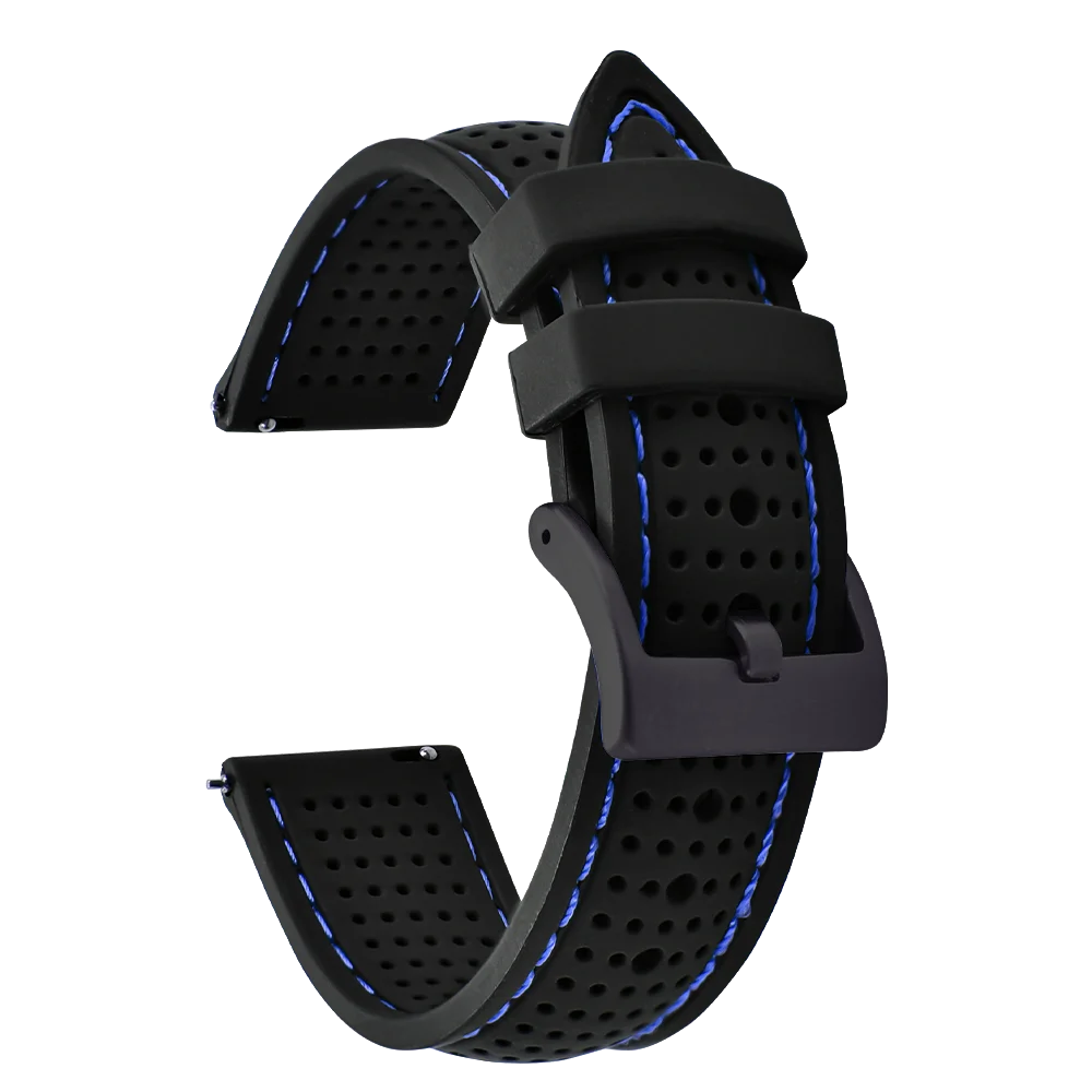 Bracelet de Sport en Silicone pour hommes, 18mm 20mm 22mm, en caoutchouc étanche, bracelet de remplacement pour Samsung S3 Huawei Watch GT2 46mm Amazfit GTR