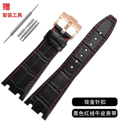 Bracelet de montre en cuir véritable pour Audemars Piguet Royal Oak Offshore AP 15400/15500/26331, Bracelet de remplacement pour hommes et femmes, 26mm