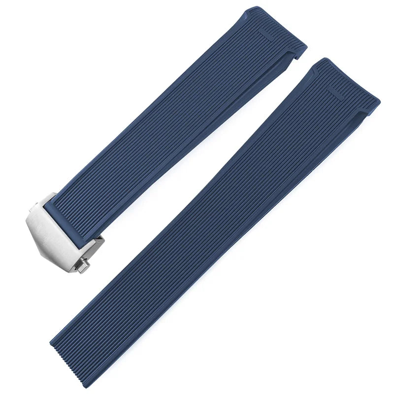 22mm 20mm neue wasserdichte Kautschuk-Uhrenarmbänder für TAG HEUER Aquaracer 300 WAY201B CALIBRE 5 Silikonarmband schwarz blau Herren Armband