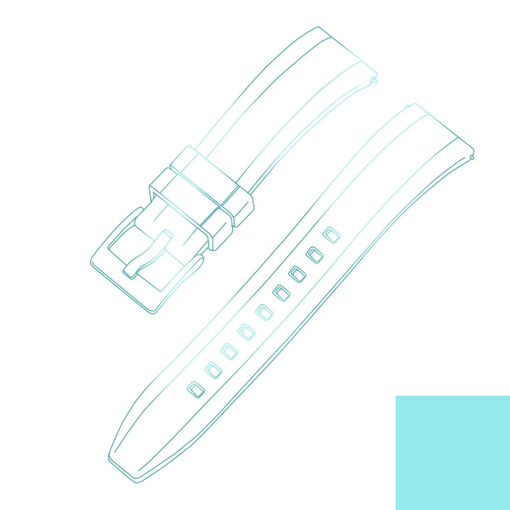 Premium quality vulcanized FKM rubber watch straps, 18mm, 19mm, 20mm, 21mm, 22mm, 23mm, 24mm quick-release watch straps