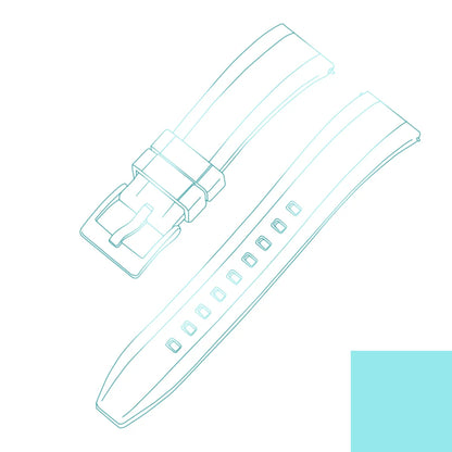 Premium quality vulcanized FKM rubber watch straps, 18mm, 19mm, 20mm, 21mm, 22mm, 23mm, 24mm quick-release watch straps