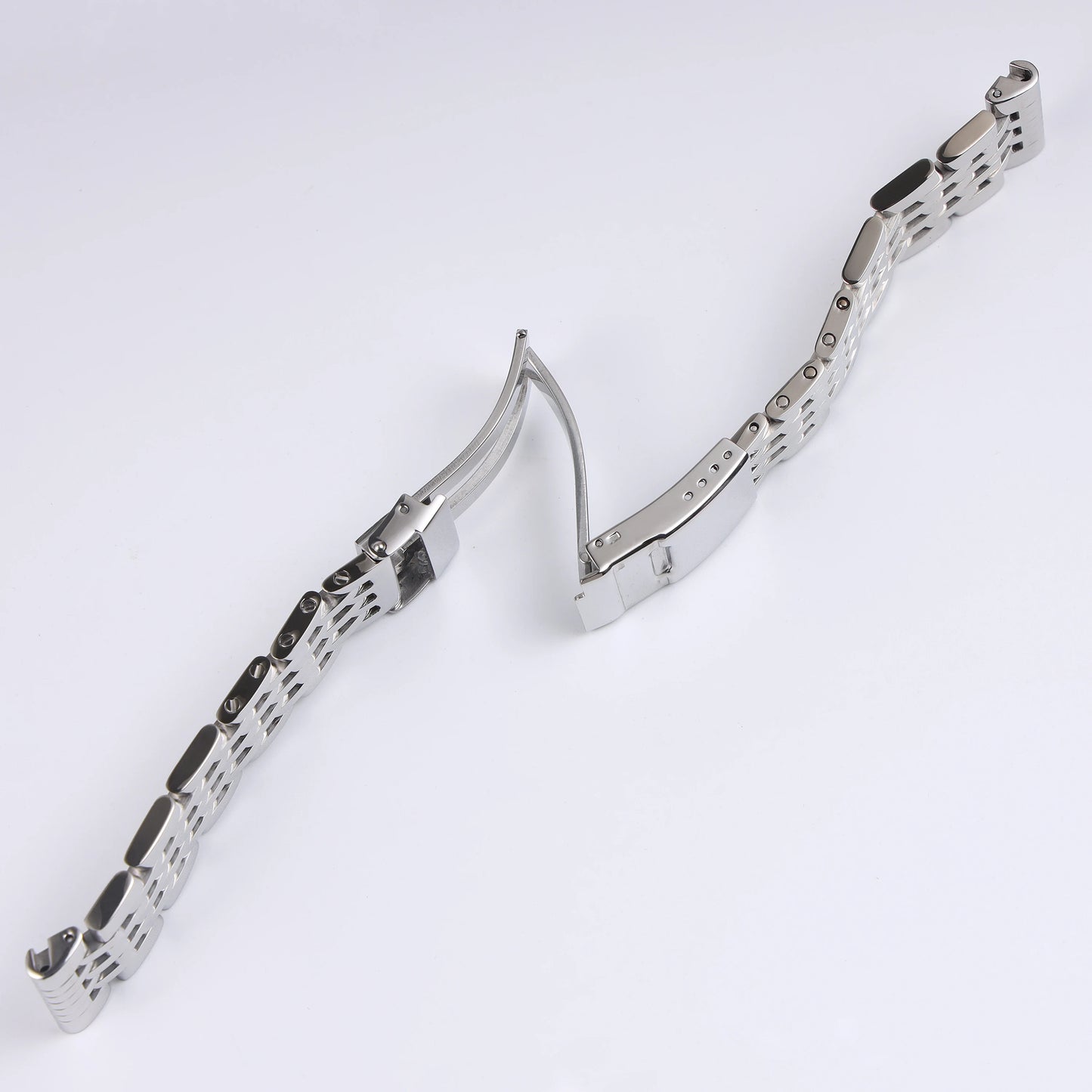 Bracelet de montre en acier inoxydable massif, argent poli, pour Breitling, nouveau bracelet à extrémités droites, 22 24mm, Navitimer Avenger