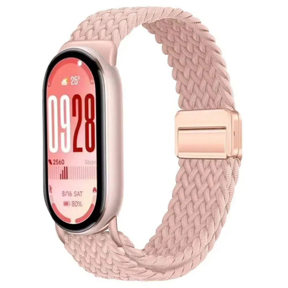 Bracelet magnétique pour Xiaomi Mi Band 10 9 8 Accessoires Bracelet en boucle tressée respirant Pulseira Correas Xiaomi Smart band 10 9 8