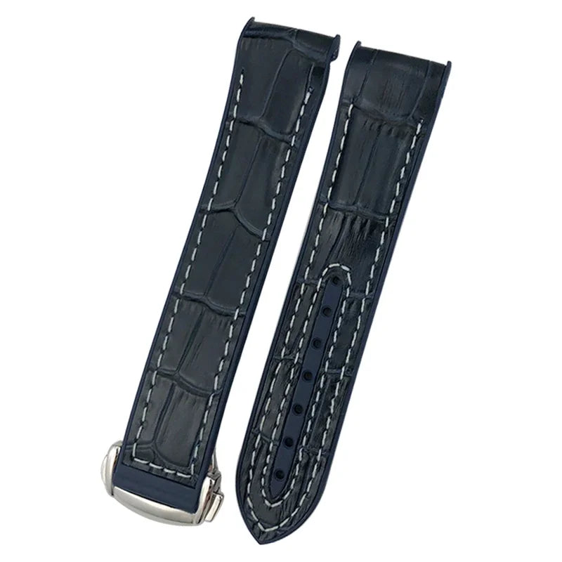 Cinturino per orologio in gomma silicone e nylon, 19mm 20mm 21mm 22mm, adatto per Longines HUAWEI GT2 Samsung MIDO Seiko SKX, cinturino per orologio sportivo