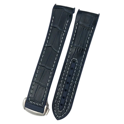 Cinturino per orologio in gomma silicone e nylon, 19mm 20mm 21mm 22mm, adatto per Longines HUAWEI GT2 Samsung MIDO Seiko SKX, cinturino per orologio sportivo