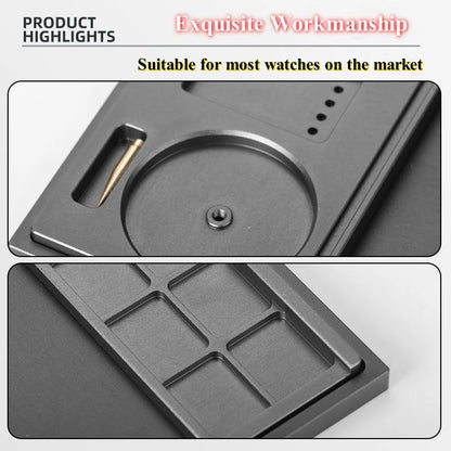 High-end watch parts storage box, with anti-dust transparent acrylic lid, watchmaker repair tray