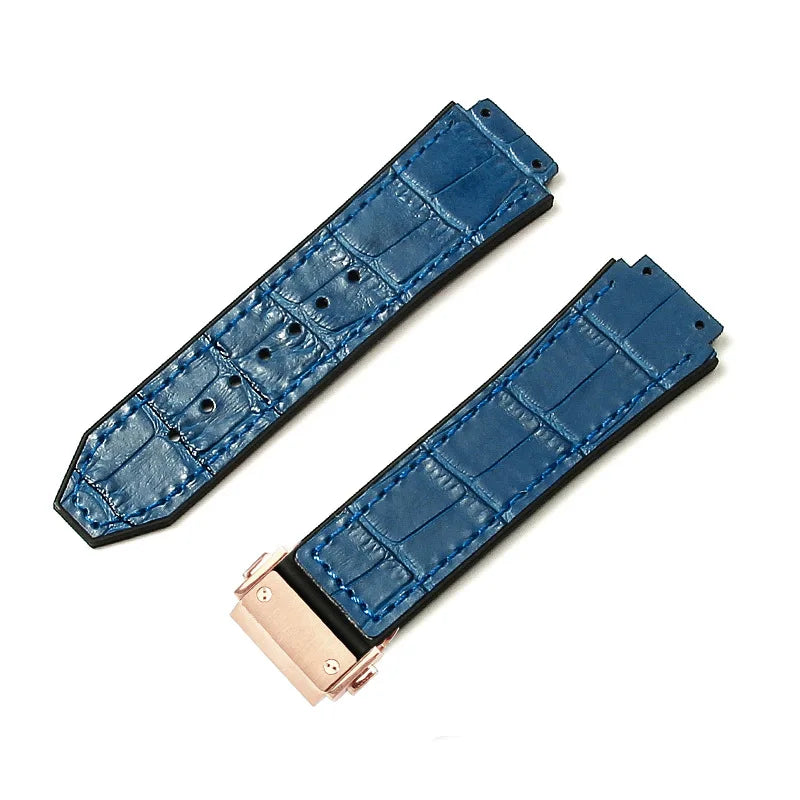 For Hublot BIGBANG Classic Fusion Leather Silicone Rubber Suede Watch Strap Dedicated Interface Lug System Band 26*19mm Bracelet
