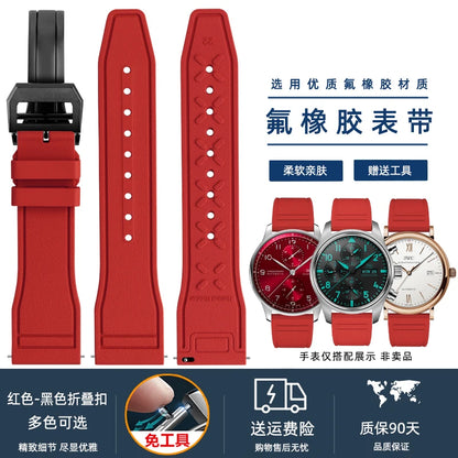Cinturino per orologio in silicone morbido 20 mm 21 mm 22 mm per IWC Pilot | Cinturino sportivo a sgancio rapido | Sostituzione unisex impermeabile del cinturino in gomma