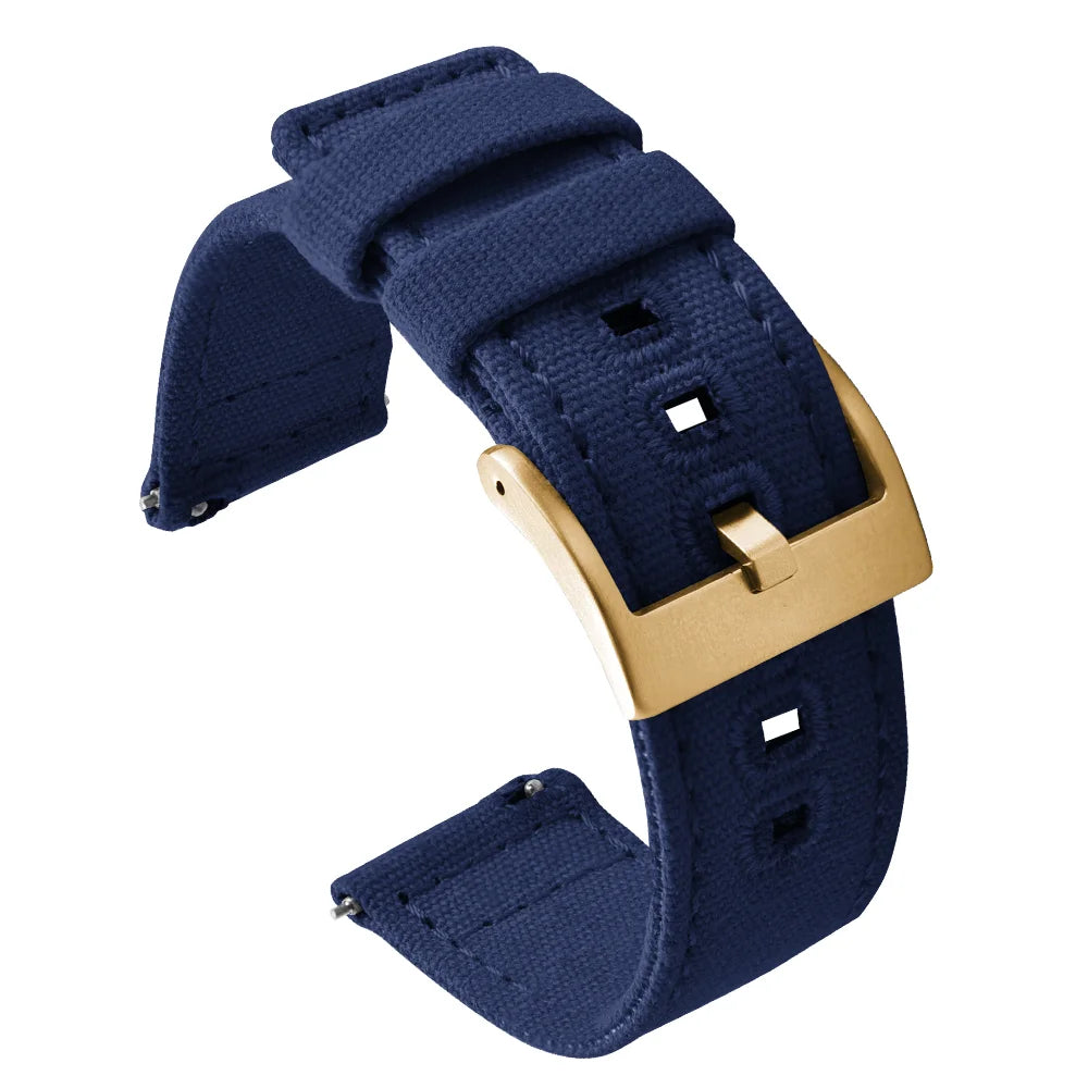 Universal Nylon Watch Strap, 20mm 22mm Quick Release Durable Retro Canvas Sport Belt for Omega Seiko Cartier