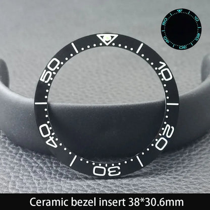 38mm x 30.6mm Sloped Ceramic Bezel GMT and Diving Watch Insert for 40mm Men's Watch Replacement Watch Bezel Inserts