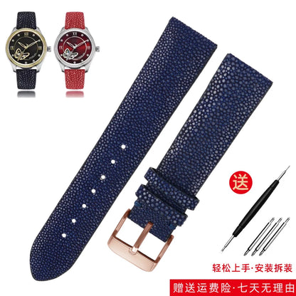 Bracelet de montre en peau de poisson perle pour Huawei TISSOT Omega Mido Tudor bracelet de montre en cuir Manta Ray pour hommes et femmes 20mm 22mm