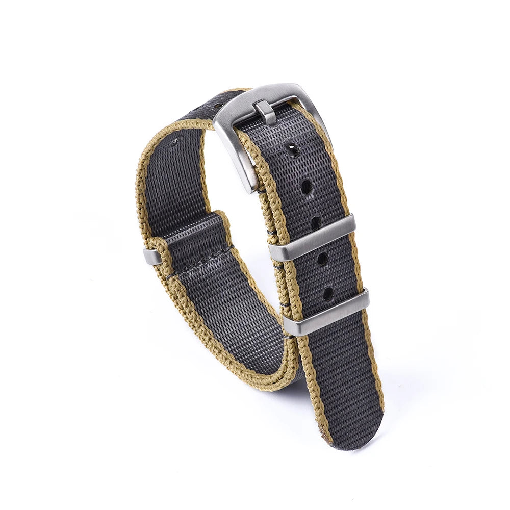 Premium Quality Nylon Fabric Seat Belts, 20mm 22mm, Army Sport Watch Straps, Durable Bracelets for Traditional Watches