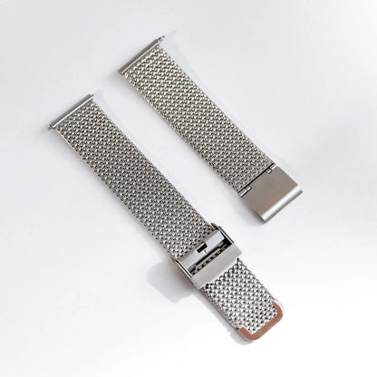 Universal Milanese Loop Bracelet for Men and Women, 18mm 19mm, Durable, Stainless Steel, Flat End, Watch Strap