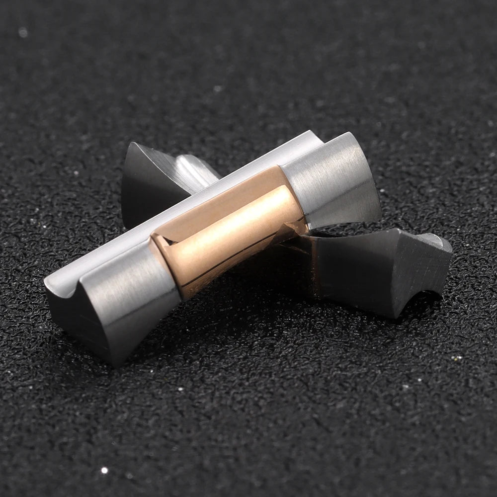 2 pièces lien d'extrémité incurvée solide pour bracelet de montre Rolex Submariner pour Water Ghost pour Daytona 20mm 21mm bracelet en caoutchouc connexion sans couture