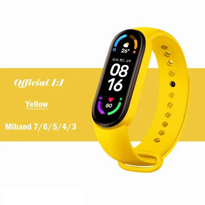 Official silicone strap for Xiaomi Mi Band 4 5 6 7, sports watch, Miband4 Miband7 Correa Mi band 3 4 5 6 7 bands