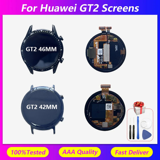 Schermo per Huawei GT2 con cornice, display per orologio GT2 42/46MM LTN-B19