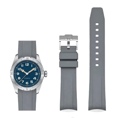 Bracelet pour Rolex Submariner en caoutchouc FKM - 20mm, extrémité incurvée