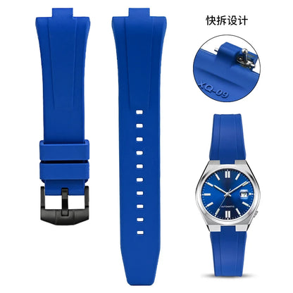 FKM-Cinturino per orologio in gomma fluorurata da uomo e donna, estremità convessa speciale, a sgancio rapido, Citizen NJ0150, NJ0151, NJ0158, 9 mm