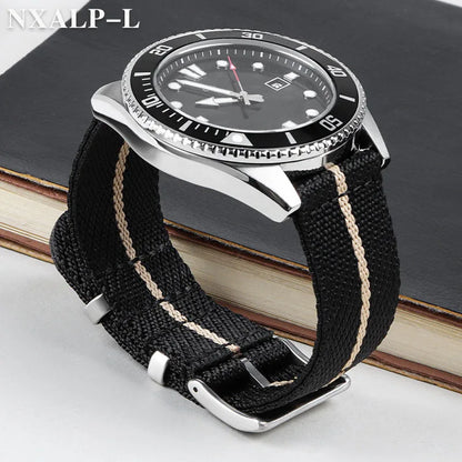 Cinturino per orologio militare in Nylon da uomo per Seiko per Omega, cinturino universale a sgancio rapido in tela sportiva per smartwatch 20mm 22mm
