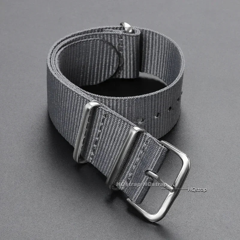 16mm 18mm 20mm 22mm bracelet de sport militaire en Nylon tissu en Nylon accessoires de ceinture bandes de boucle de ceinture bracelet de montre noir pour Omega pour Seiko