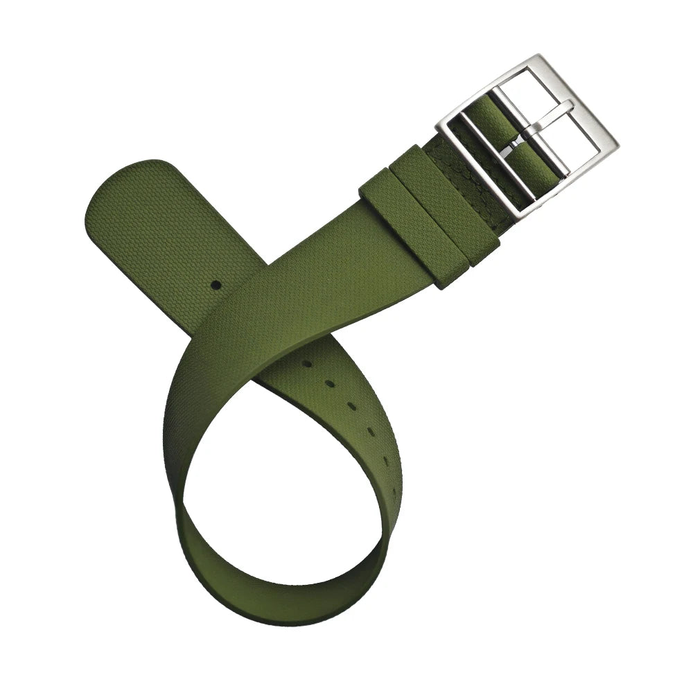FKM Fluoro Rubber Watch Strap, 19mm 20mm 21mm 22mm, for Tudor Black Bay 1958 SEIKO SKX Longines Omega IWC Rolex, Soft