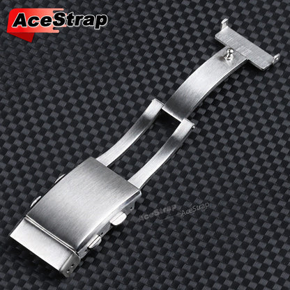 Boucle de montre en acier inoxydable 316L, 22mm 20mm 18mm 14mm 16mm, bouton de montre évolutif, Double sangle pliante, fermoir, accessoires de luxe
