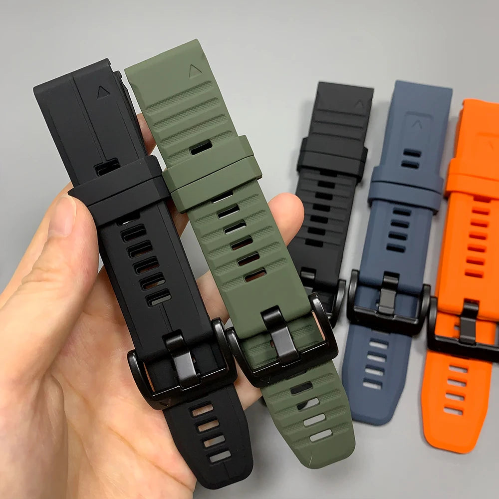 Bracciale in silicone QuickFit 22 26 mm per Garmin Fenix 5 5X Plus 6X 7 7X Pro Quatix 8 Fenix 8 Pro 51 mm 47 mm Epix, cinturino sportivo da esterno