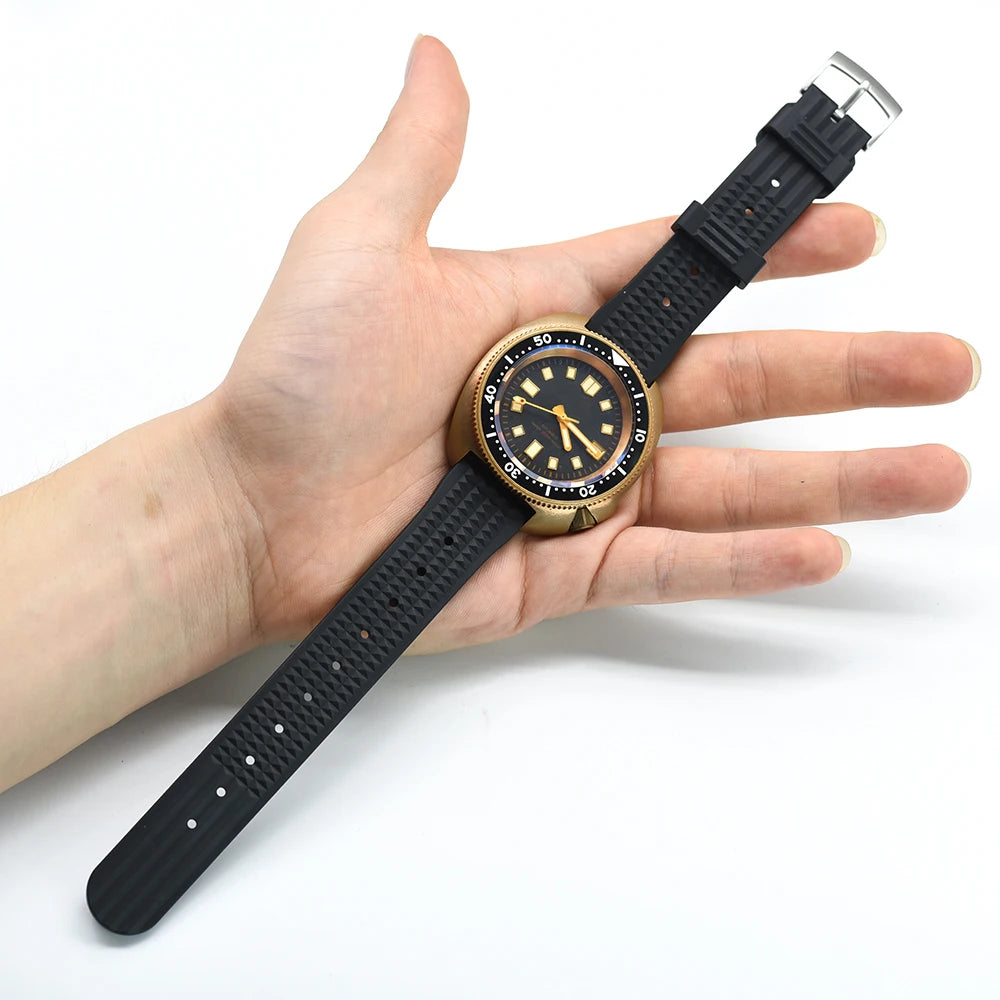 JUELONG – bracelets de montre en caoutchouc gaufré FKM, à dégagement rapide, étanche, Durable, en caoutchouc fluoré, 20mm 22mm, pour montre de plongée traditionnelle