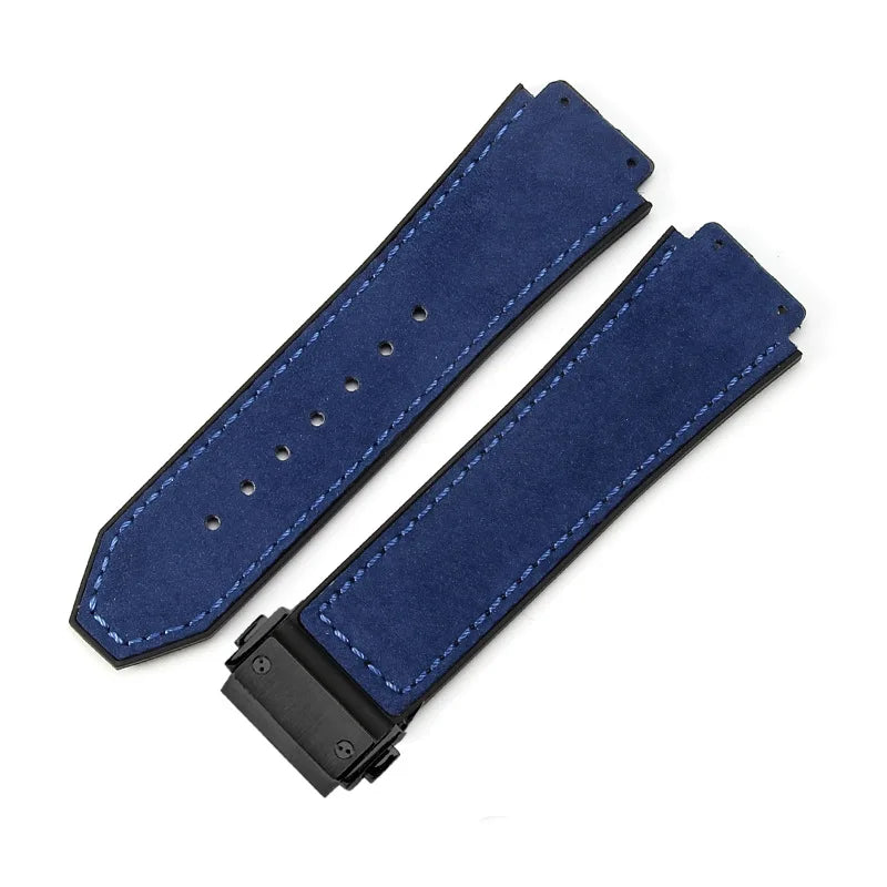 For Hublot BIGBANG Classic Fusion Leather Silicone Rubber Suede Watch Strap Dedicated Interface Lug System Band 26*19mm Bracelet