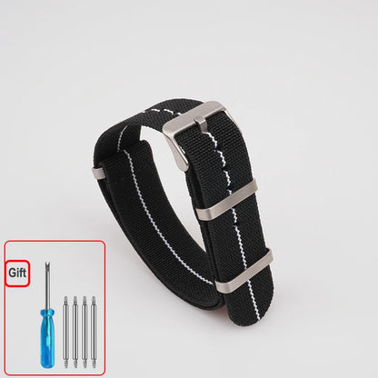 Cinturino per orologio NATO, paracadute in nylon elastico