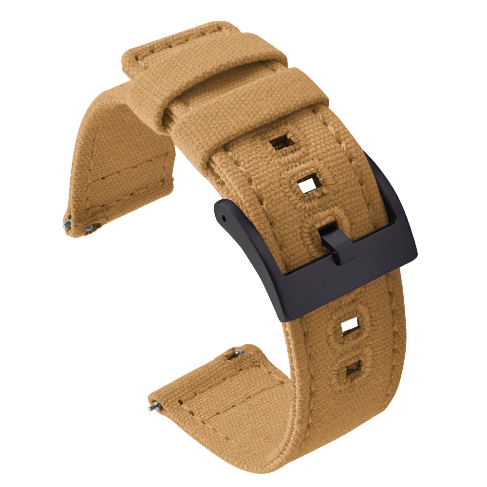 Universal Nylon Watch Strap, 20mm 22mm Quick Release Durable Retro Canvas Sport Belt for Omega Seiko Cartier