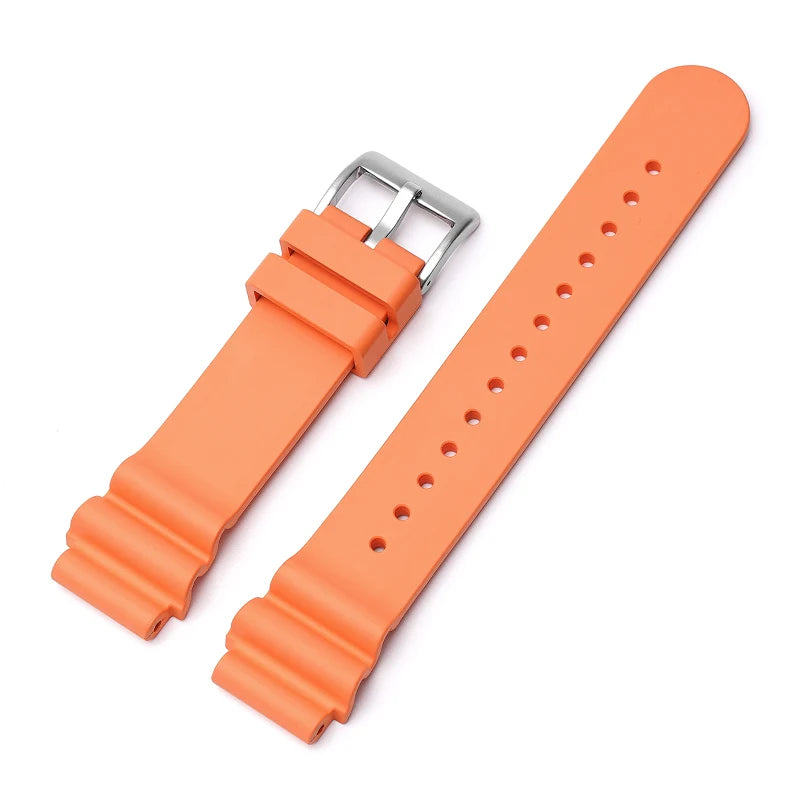 High Quality Fluorine Rubber Watch Strap, 20mm 22mm, for Seiko Black and Green Abalone Canned Aqua Ghost Sport, Waterproof