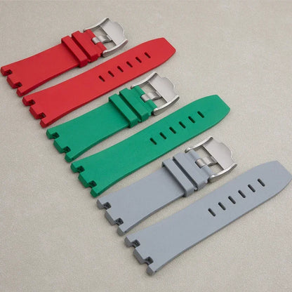 Bracelet de montre en caoutchouc FKM souple de 28mm, adapté au bracelet de montre AP Audemars Piguet, cadran de 42mm, boucle à ardillon 15703 15710