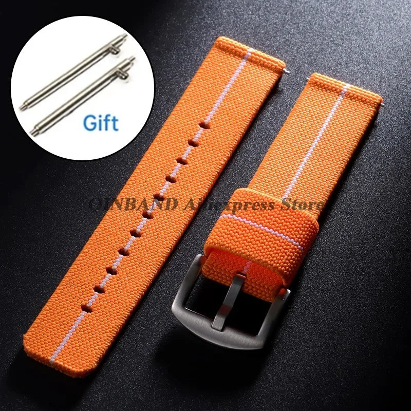 18mm 20mm 22mm 24mm Nylon Watch Strap, Woven Elastic Military Army Band, Quick Release Sport Bracelets, Soft Wrist Accessories