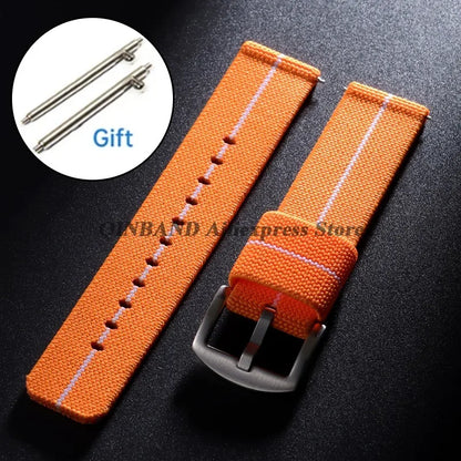 18mm 20mm 22mm 24mm Nylon Watch Strap, Woven Elastic Military Army Band, Quick Release Sport Bracelets, Soft Wrist Accessories