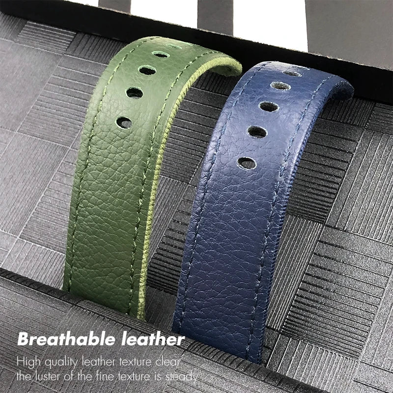 Cinturino per orologio in nylon da 24 mm per Panerai Submersible Luminor PAM verde blu grigio, in tessuto, tela, nuovo, con strumenti gratuiti