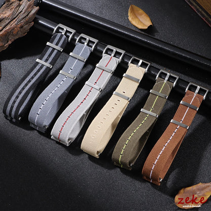 18/20/22mm Elastic Woven Nylon Watch Strap, Universal Breathable Comfortable Band for Omega Seiko IWC