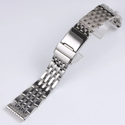 Bracelet de montre en acier inoxydable massif, argent poli, pour Breitling, nouveau bracelet à extrémités droites, 22 24mm, Navitimer Avenger