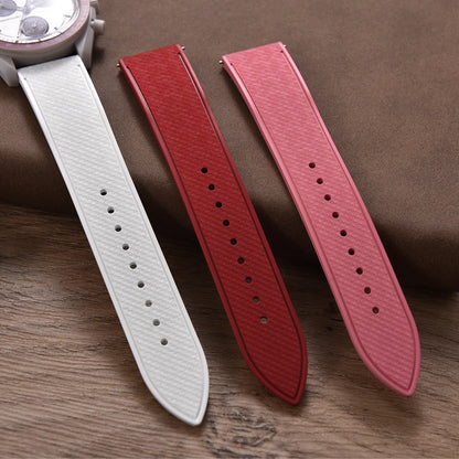 Premium FKM Rubber Watch Band 20mm 22mm Quick Release Diving Waterproof Watch Straps Soft Durable Unisex FPM Bracelets