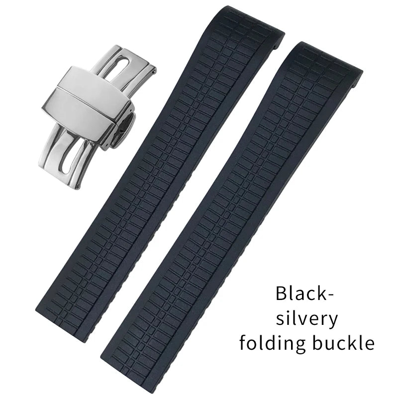 Cinturino per orologio in gomma con perni in acciaio da 21 mm, per Patek Philippe Aquanaut 5164 5167, cinturino per orologio in silicone morbido e colorato, braccialetti impermeabili