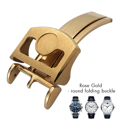 Fibbia deployante per orologio in acciaio inossidabile 316L, 18mm 20mm, adatta per IWC Big Pilot Spitfire, cinturino in pelle, chiusura deployante, strumenti gratuiti
