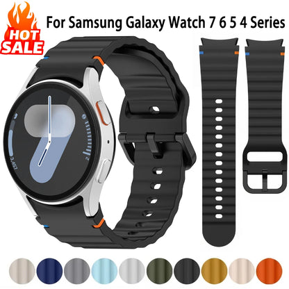 Bracelet de sport en silicone pour Samsung Galaxy Watch, Correa Watch6 Classic, Bracelet, 7, 6, 5, 4, FE, 44mm, 40mm, Pro 45mm, 43mm, 47mm, Original