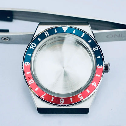 Boîtier de montre vintage en acier, 38.5MM, lunette en cristal à bulle, adapté au mouvement NH35 NH36 NH34