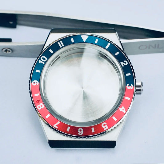 Boîtier de montre vintage en acier, 38.5MM, lunette en cristal à bulle, adapté au mouvement NH35 NH36 NH34